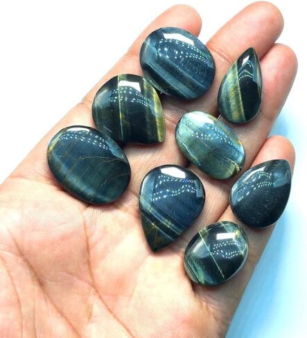 Black Fossil Loose Gemstones Wholesale Lot 100 Carat (3 to 5 Pcs) Natural Gemstone Cabochons for Jewelry Making,Wedding Gift, Healing Chakra, Wire Wrapping Crystals in Saudi Arabia