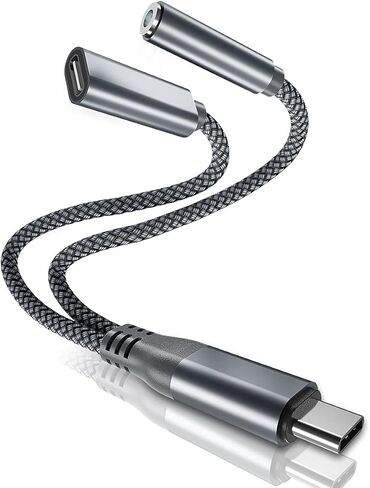 Elebase USB Type C to 3.5mm Audio Adapter and Charger,2 in 1 1/8 Inch Headphone Jack Charging Power Aux Cable for Samsung Galaxy A53 A54,S23 S24,Note 10 20,iPhone 15 Plus Pro Max,iPad Air 4 5,Mini 6 in Saudi Arabia