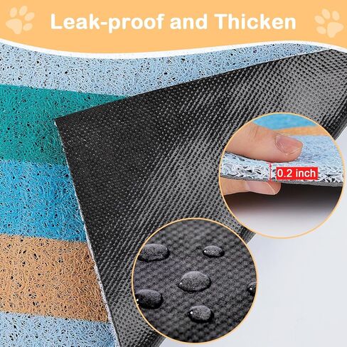Glittme Cat Litter Mat, Soft Litter Box Mat, PVC Material Cat Litter Mat Litter Trapping Mat for Cats, Kitty, Cat Mats for Litter Easy to Clean in Kuwait