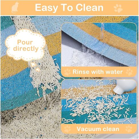 Glittme Cat Litter Mat, Soft Litter Box Mat, PVC Material Cat Litter Mat Litter Trapping Mat for Cats, Kitty, Cat Mats for Litter Easy to Clean in Kuwait