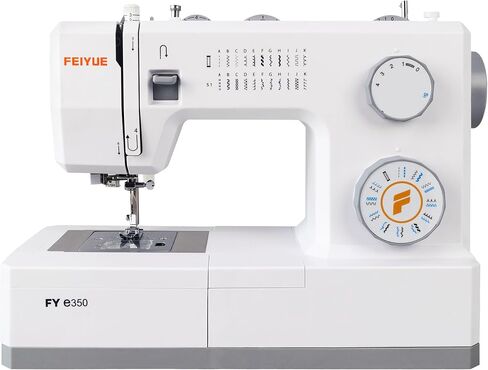ماكينة خياطة FEIYUE FYe350 شديدة التحمل مع دواسة قدم، محرك مؤازر قوي، 23 غرزة مدمجة، سرعة دواسة يمكن التحكم فيها، سهلة الاستخدام، رائعة للمبتدئين (أبيض) in Saudi Arabia