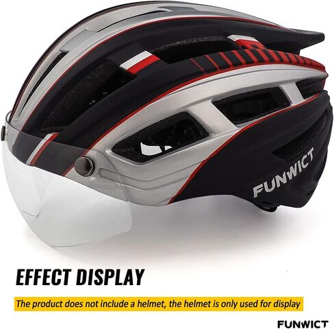 FUNWICT Magnetic Bike Helmet Goggles, Removable/Detachable Sun Visors Shield for Cycling Bicycle Helmet FW001 in Saudi Arabia