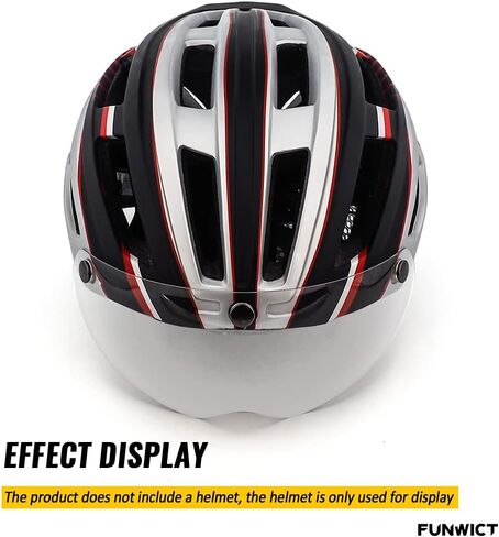 FUNWICT Magnetic Bike Helmet Goggles, Removable/Detachable Sun Visors Shield for Cycling Bicycle Helmet FW001 in Saudi Arabia