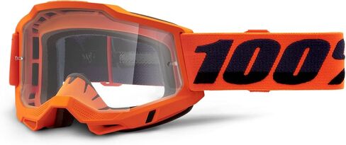 100% Accuri 2 Motocross & Mountain Biking Adult Goggles (Neon/Orange - Clear Lens) in Saudi Arabia