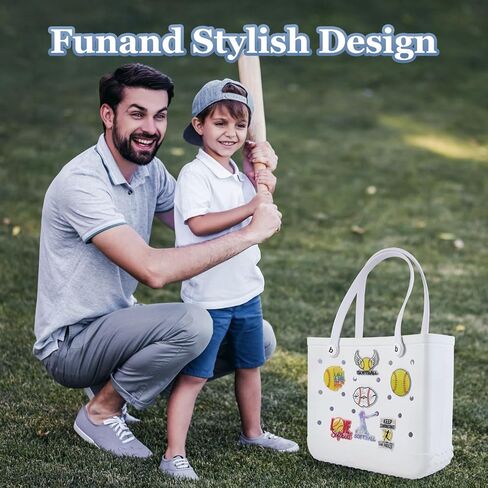 إكسسوارات FOTN Charms لحقائب Bogg من الأكريليك Softball Charms مناسبة لتزيين حقائب الشاطئ الجنوبية ببساطة in Saudi Arabia