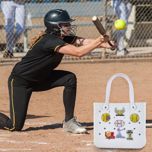 إكسسوارات FOTN Charms لحقائب Bogg من الأكريليك Softball Charms مناسبة لتزيين حقائب الشاطئ الجنوبية ببساطة in Saudi Arabia
