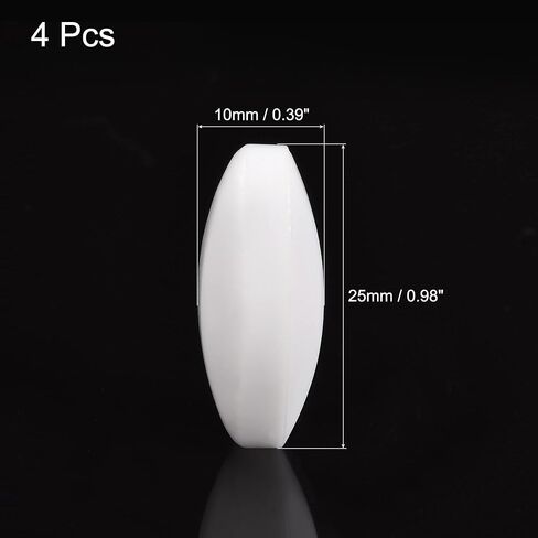 MECCANIXITY Magnetic Stirrer Mixer Stir Bar Rod 30mm(1.18") Olive Shape PTFE Coating Magnet White for Laboratory Pack of 4 in Saudi Arabia