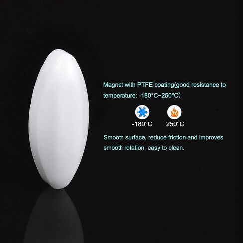 MECCANIXITY Magnetic Stirrer Mixer Stir Bar Rod 30mm(1.18") Olive Shape PTFE Coating Magnet White for Laboratory Pack of 4 in Saudi Arabia