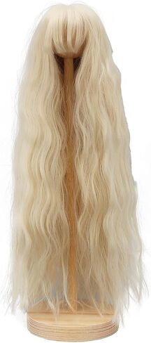 1/3 BJD Doll Wig, Wig Doll Replacement, Long Curly Doll Hair Wig with High Elasticity Inner Mesh for 8.3‑9.4in Doll, Doll Making Supplies (Light Blue) in Saudi Arabia