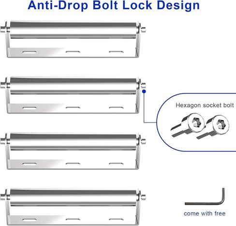FuleTechMix 4 Pack Boat Trailer Roller and Bracket, 10" Long Galvanized Steel Conveyor Roller with Bracket Set; 1.5" Diameter, Anti-Drop Bolt Design, for Transporting Raft Industrial Use in Saudi Arabia