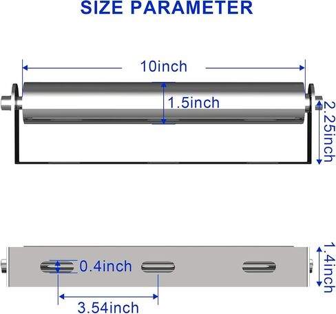 FuleTechMix 4 Pack Boat Trailer Roller and Bracket, 10" Long Galvanized Steel Conveyor Roller with Bracket Set; 1.5" Diameter, Anti-Drop Bolt Design, for Transporting Raft Industrial Use in Saudi Arabia