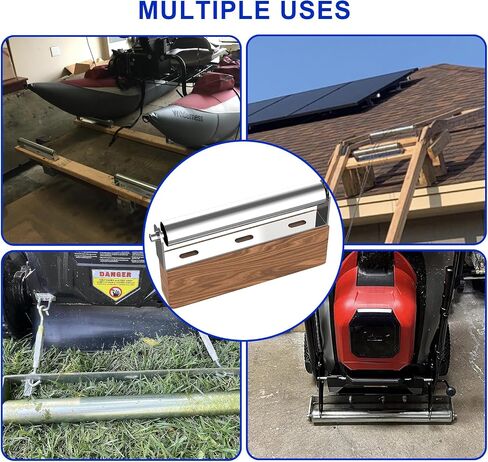 FuleTechMix 4 Pack Boat Trailer Roller and Bracket, 10" Long Galvanized Steel Conveyor Roller with Bracket Set; 1.5" Diameter, Anti-Drop Bolt Design, for Transporting Raft Industrial Use in Saudi Arabia