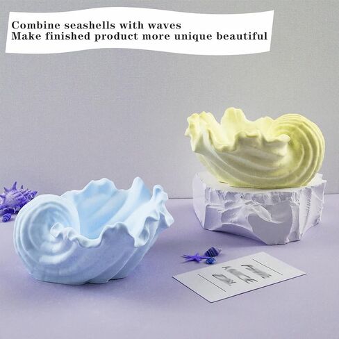 شمعة سفينة قالب من السيليكون شكل محارة الراتنج قالب Tealight شمعة حامل الراتنج قوالب صينية تخزين قالب الحاويات لتقوم بها بنفسك زارع عصاري الاسمنت الفن الحرفية مجوهرات حلية حامل الحلوى ديكور in Kuwait