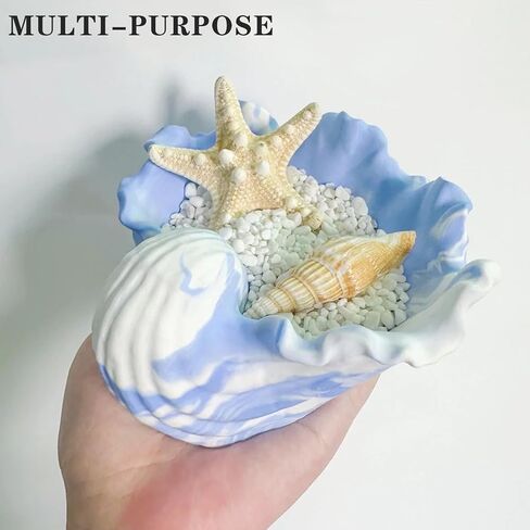 شمعة سفينة قالب من السيليكون شكل محارة الراتنج قالب Tealight شمعة حامل الراتنج قوالب صينية تخزين قالب الحاويات لتقوم بها بنفسك زارع عصاري الاسمنت الفن الحرفية مجوهرات حلية حامل الحلوى ديكور in Kuwait