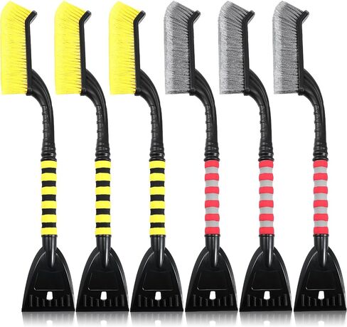 Funtery 6 Pcs 27" Snow Brush and Ice Scrapers for Car Snow Scraper and Brush with Foam Grip Detachable Ice Scraper for Car SUV and Truck in Saudi Arabia