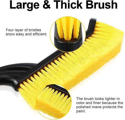 Funtery 6 Pcs 27" Snow Brush and Ice Scrapers for Car Snow Scraper and Brush with Foam Grip Detachable Ice Scraper for Car SUV and Truck in Saudi Arabia