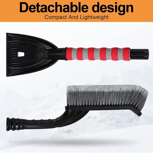 Funtery 6 Pcs 27" Snow Brush and Ice Scrapers for Car Snow Scraper and Brush with Foam Grip Detachable Ice Scraper for Car SUV and Truck in Saudi Arabia