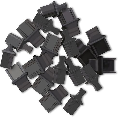 QINIYEK 20 قطعة RJ45 غطاء مضاد للغبار، غطاء سدادة حماية مضاد للغبار قابل لإعادة الاستخدام لمنفذ Ethernet Hub RJ45 على المفاتيح وأجهزة التوجيه in Kuwait