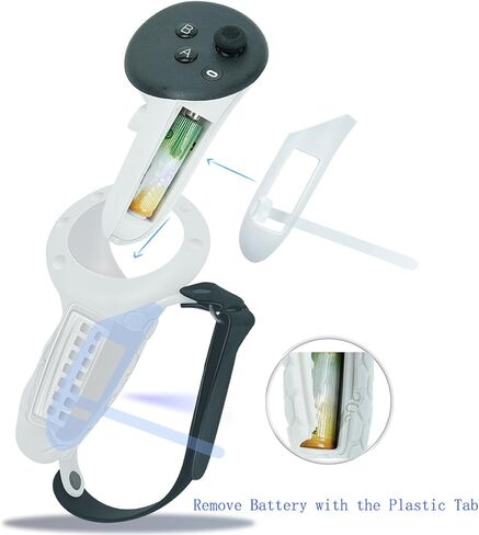 PUOSUO Controller Grip Cover for Quest 3 Accessories Silicone Grips Strap Cover Protector with Knuckle Straps (Black) in Kuwait