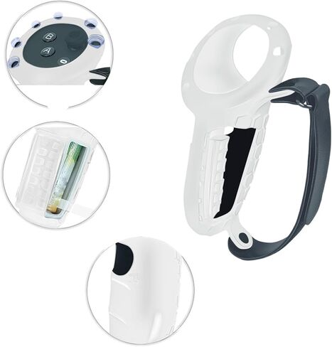 PUOSUO Controller Grip Cover for Quest 3 Accessories Silicone Grips Strap Cover Protector with Knuckle Straps (Black) in Kuwait