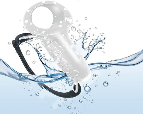 PUOSUO Controller Grip Cover for Quest 3 Accessories Silicone Grips Strap Cover Protector with Knuckle Straps (Black) in Kuwait