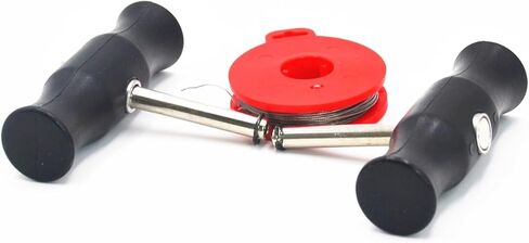 مقبض سلك مقطوع للزجاج الأمامي من NIORANU، مجموعة أدوات إزالة الزجاج الأمامي للسيارة سلك قطع زجاج النافذة الأمامي مع مقابض in Kuwait