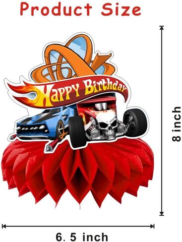 8 قطع من زخارف الطاولة المركزية للسيارات الساخنة للعجلات ومستلزمات حفلات أعياد الميلاد in Kuwait