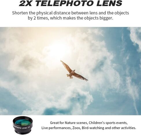 مجموعة عدسات 5 في 1 لأجهزة iPhone وAndroid، عدسة ماكرو 15X + عدسة زاوية واسعة 0.65x + عدسة عين السمكة 180 درجة + عدسة تليفوتوغرافي 2X + عدسة فلتر النجوم، عدسة كاميرا الهاتف، اللون أسود in Kuwait