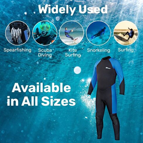 H2Odyssey Catalina 7mm Men's Semi-Dry Wetsuit - Cold Water Deep Sea Swim Suit in Saudi Arabia