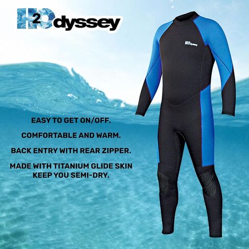 H2Odyssey Catalina 7mm Men's Semi-Dry Wetsuit - Cold Water Deep Sea Swim Suit in Saudi Arabia