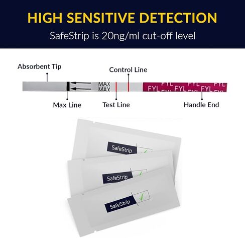 شرائط اختبار الفنتانيل 100 عبوة/شريط آمن، شرائط اختبار الفنتانيل شديدة الحساسية لاختبار الأدوية/شرائط اختبار الفنتانيل للحبوب والمساحيق/مجموعة اختبار الفنتانيل in Kuwait