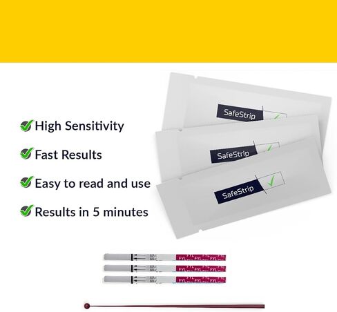 شرائط اختبار الفنتانيل 100 عبوة/شريط آمن، شرائط اختبار الفنتانيل شديدة الحساسية لاختبار الأدوية/شرائط اختبار الفنتانيل للحبوب والمساحيق/مجموعة اختبار الفنتانيل in Kuwait