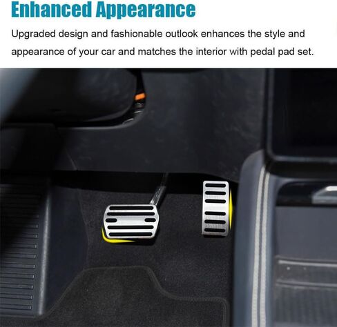LEXLEY 2PCS Anti-Slip Aluminum Brake Gas Pedal Pads,Auto No Drilling Accelerator Pedal Covers For Ford Mach-E 2021 2022 2023 2024，Not Fit GT-BLUE in Saudi Arabia