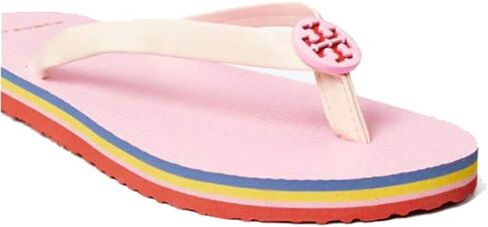 Tory Burch Women's Mini Minnie Flip Flops, New Ivory/Preppy Pink/Preppy Pink, 7 Medium US in Saudi Arabia