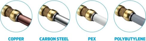 1/2 بوصة دفع لتوصيل موصل اقتران مستقيم لـ PEX، النحاس، أنابيب CPVC، تركيبات السباكة النحاسية مع المقوي، بدون الرصاص 10 في العبوة in Kuwait