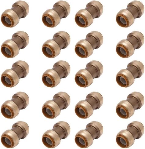 1/2 بوصة دفع لتوصيل موصل اقتران مستقيم لـ PEX، النحاس، أنابيب CPVC، تركيبات السباكة النحاسية مع المقوي، بدون الرصاص 10 في العبوة in Kuwait