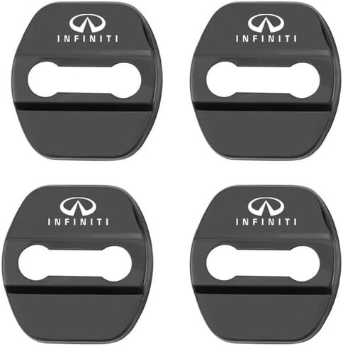 غطاء حماية قفل باب السيارة من الفولاذ المقاوم للصدأ من GODTERA متوافق مع إنفينيتي (أسود) in Kuwait