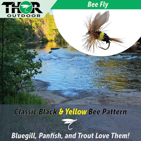 Thor Outdoor Bee Fly - McGinty Style Wet Fly Fishing Flies for Trout, Panfish, and Bass in Kuwait
