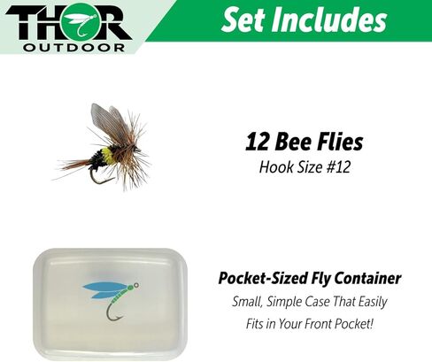 Thor Outdoor Bee Fly - McGinty Style Wet Fly Fishing Flies for Trout, Panfish, and Bass in Kuwait