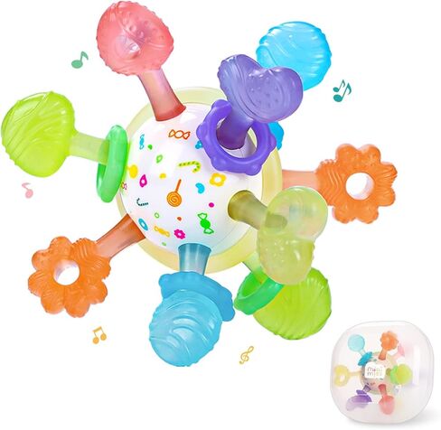 ألعاب التسنين للأطفال، كرة تسنين حسية متعددة، ألعاب تسنين للأطفال من مونتيسوري، حلقات تسنين من السيليكون للأطفال، لعبة مضغ للأطفال من عمر 0 ​​إلى 12 شهرًا، خالية من مادة BPA in Kuwait