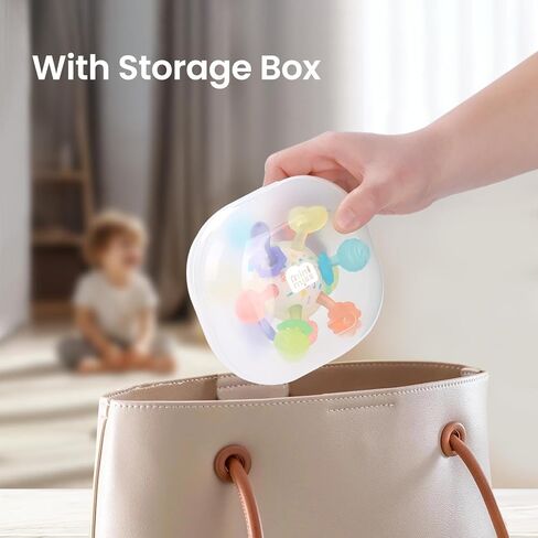 ألعاب التسنين للأطفال، كرة تسنين حسية متعددة، ألعاب تسنين للأطفال من مونتيسوري، حلقات تسنين من السيليكون للأطفال، لعبة مضغ للأطفال من عمر 0 ​​إلى 12 شهرًا، خالية من مادة BPA in Kuwait