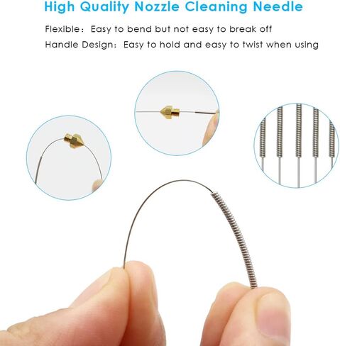 TASTE3D 3D Printer Nozzle Cleaning Needle Kits，10 PCS 0.4mm Stainless Steel Cleaning Needles for 3D Printer AccessoryNeedles Cleaner in Saudi Arabia
