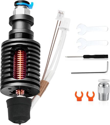 سيراميك هوتيند المعدني بالكامل: قلب تسخين سيراميك V5 J-Head 12V 50W متوافق مع Anycubic i3 Mega/MegaX/MegaS/MegaPro ترقية النهاية الساخنة in Kuwait