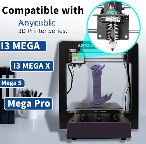 سيراميك هوتيند المعدني بالكامل: قلب تسخين سيراميك V5 J-Head 12V 50W متوافق مع Anycubic i3 Mega/MegaX/MegaS/MegaPro ترقية النهاية الساخنة in Kuwait