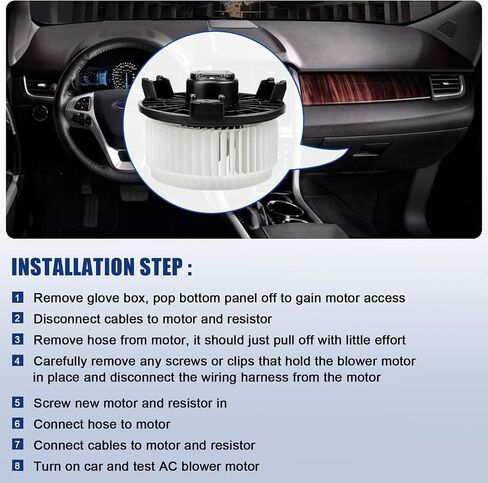 محرك منفاخ تيار متردد A-NAFTULY يناسب Honda Civic 2006 2007 2008 2009 2010 2011، Jeep Wrangler 2007-2010، استبدال مروحة محرك منفاخ HVAC الأمامي، OE#700194، 75821، 79310SNAA01 in Saudi Arabia