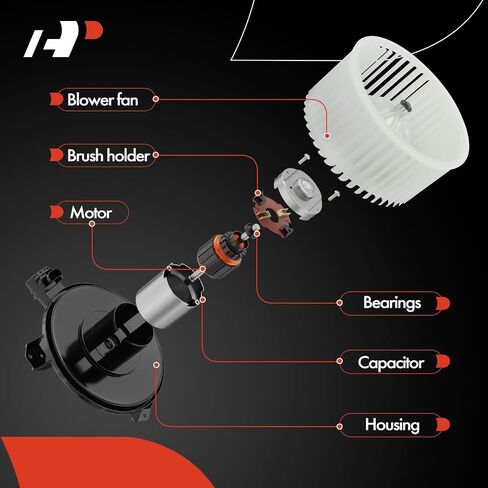 مجموعة محرك منفاخ سخان HVAC A-Premium متوافقة مع مركبات Ford & Mercury - Explorer 1995-2001، Ranger 1998-2011، Explorer Sport Trac 2001-2005، Mountaineer 1997-2001 - الجانب الأمامي in Saudi Arabia