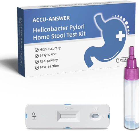 ACCU- الإجابة على مجموعات اختبار البراز H. Pylori، H. Pylori طقم اختبار البراز الذاتي، طقم اختبار المنزل للكشف عن هيليكوباكتر بيلوري، دقة 99.5٪ والحصول على نتيجة سريعة. in Kuwait