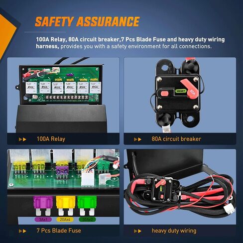 Nilight A-Pillar Switch Pod 12V Left Driver Side A Pillar Rocker Switch Panel with Backlit Label Stickers Pre-Wired On Off 4 Color Toggle Switches for Jeep Wrangler JK JKU 2011-2018, 2 Yeas Warranty in Saudi Arabia