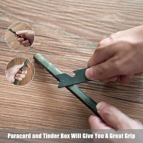 مجموعة أدوات إطلاق النار من الصوان والفولاذ للتخييم/المشي لمسافات طويلة - [6 × 1/2 بوصة] أداة النجاة من قضيب حديدي سداسي مع مهاجم/تيندركويك/صافرة - جهاز إشعال حريق من المغنيسيوم الكل في واحد - نظام إشعال in Kuwait