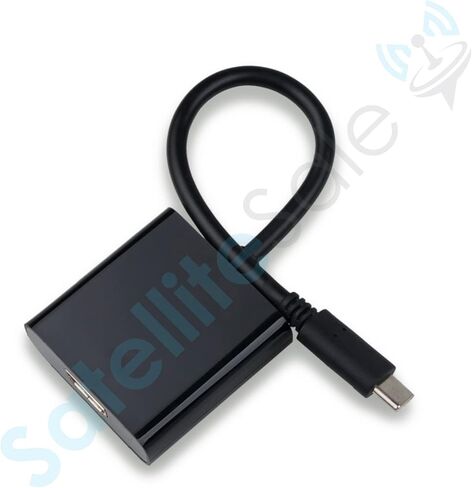 SatelliteSale USB Type C إلى Female USB 3.0/VGA/USB-C محول متعدد المنافذ بسرعة 5 جيجابت في الثانية 1080 بكسل PVC أسود in Saudi Arabia